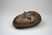 Lidded Vessel: Face, Yoruba artist, Brass, Yoruba peoples
