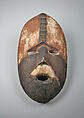 Mask, Wood, pigment, hair (see notes), Boa
