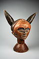 Headdress: Horned Head, Wood, pigment, Okpoto peoples, Idoma group