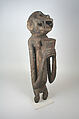 Monkey Figure for Mbra, Wood, sacrificial materials, Baule peoples
