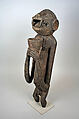 Monkey Figure for Mbra, Wood, sacrificial materials, Baule peoples