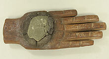 Hand with Mirror, Wood, pyrite, Wari