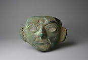 Face Mask Ornament, Silvered copper, Moche