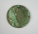 Round Plaque, Copper (hammered), gilt, Vicús