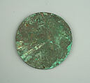 Round Plaque, Copper (hammered), gilt, Vicús
