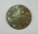 Round Plaque, Copper (hammered), Vicús