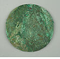 Round Plaque, Copper (hammered), gilt, Vicús