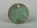 Round Plaque, Copper (hammered), gilt, Vicús