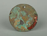 Round Plaque, Copper (hammered), gilt, Vicús