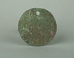 Round Plaque, Copper (hammered), gilt, Vicús