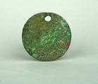 Round Plaque, Copper (hammered), gilt, Vicús