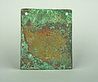Square Plaque, Copper (hammered), gilt, Vicús