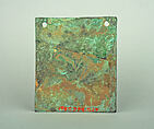 Square Plaque, Copper (hammered), gilt, Vicús