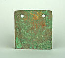 Square Plaque, Copper (hammered), gilt, Vicús