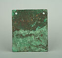 Square Plaque, Copper (hammered), gilt, Vicús