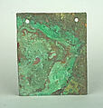 Square Plaque, Copper (hammered), gilt, Vicús