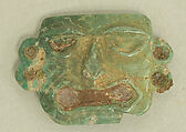 Turquoise Face Mask Ornament, Turquoise, Moche