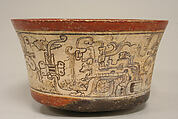 Bowl, Mythological Scene, Ceramic, Maya