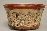 Bowl, Mythological Scene, Ceramic, Maya