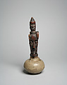 Perminangken (container for magical substances), Toba Batak artist, Wood, ceramic, Toba Batak