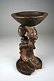 Ifa Divination Vessel: Mother and Child Caryatid (Agere Ifa), Wood, pigment, Yoruba peoples, Oyo group