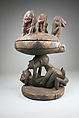 Lidded Vessel: Couple, Wood, pigment, Yoruba peoples