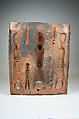 Plaque with Warrior and Attendants, Ìgùn Ẹ́rọ̀nwwọ̀n (brass-casting guild) artists, Brass, Edo