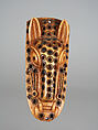Orufanran Costume Attachment: Leopard Head, Ivory, wood or coconut shell, Yoruba peoples, Owo group