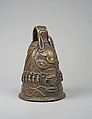 Bell: Horse Head, Brass, iron, Lower Niger Bronze Industry