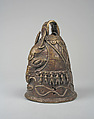 Bell: Horse Head, Brass, iron, Lower Niger Bronze Industry