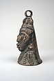 Crown bell head copy, Unknown caster, after Lower Niger Valley Bronze Industries, Copper alloy, Lower Niger Bronze Industry