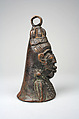 Crown bell head copy, Unknown caster, after Lower Niger Valley Bronze Industries, Copper alloy, Lower Niger Bronze Industry