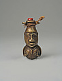 Medicine Vessel: Figure, Brass, stone bead, cord, Edo peoples