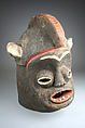 Helmet Mask: Zoomorphic, Wood, animal teeth, pigment, Mambila peoples, Mburi group