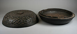 Lidded Vessel, Yoruba artist, Wood, metal, Yoruba peoples