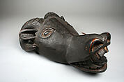 Helmet Mask: Ram, Wood, cord, Cameroon