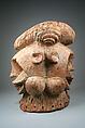 Headdress: Janus, Wood, pigment, fiber, cord, Bangwa