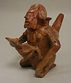 Female effigy vessel, Colima artist(s), Ceramic, slip, Colima