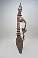 Sword and Sheath, Iron, leather, copper alloy, cloth, dye, beads, buttons, pigment, Mande peoples