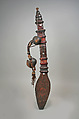 Sword and Sheath, Iron, leather, copper alloy, cloth, dye, beads, buttons, pigment, Mande peoples