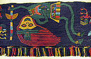 Border Fragment, Cotton, camelid hair, Paracas