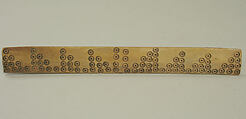 Incised Bone Balance Beam, Bone, pigment, Peruvian