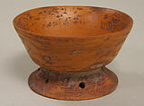 Miniature Pedestal Bowl, Ceramic, slip, pigment, Mexica (Aztec)