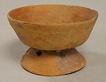 Miniature Pedestal Bowl, Ceramic, slip, Mexica (Aztec)