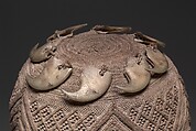 Prestige Cap (Mpu), Raffia or pineapple fiber, leopard claws, Kongo peoples