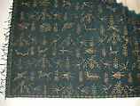 Ceremonial Textile (Dodot), Cotton or silk, gold leaf, adhesive, Javanese