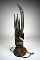 Headdress: Female (Sogoni Koun), Bamana numu (blacksmith), Wood, fiber, Bamana peoples