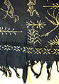Ceremonial Textile (Dodot bangun tulak alas alasan), Cotton, adhesive, gold leaf, Javanese