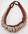 Belt, ivory, raffia, cotton, New Guinea
