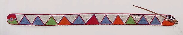 Belt, leather, glass, Maasai peoples